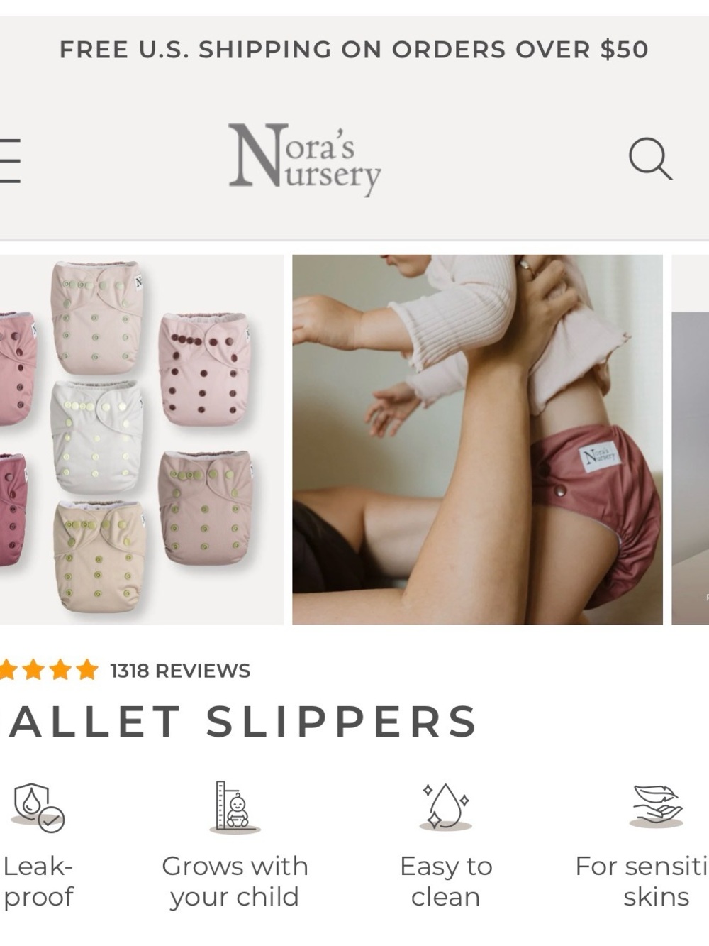 7 pack-Nora's Nursery Pink Kids Cloth Diaper Cover – Adjustable Soft Fit